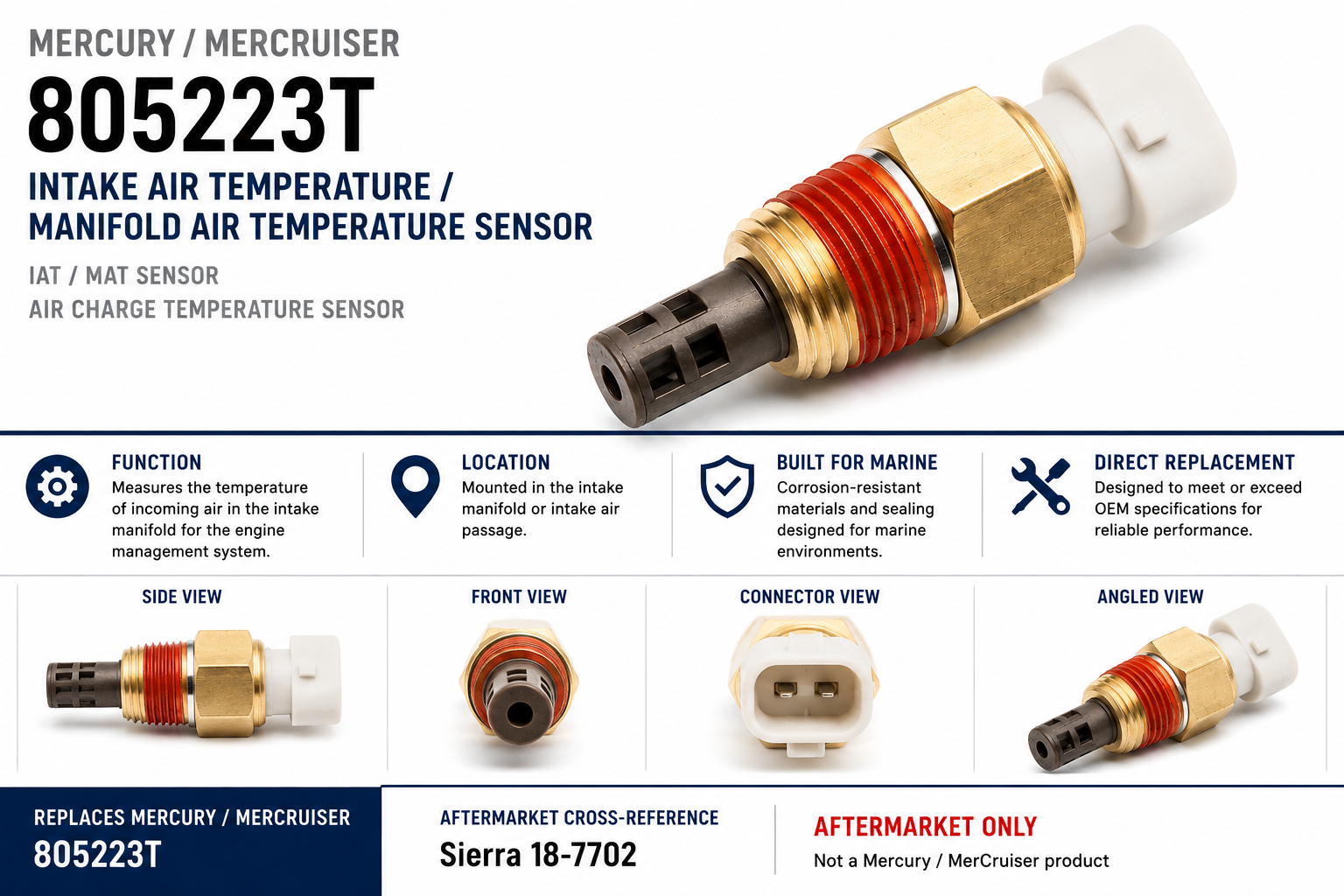 805223T IAT MAT sensor product and connector detail views