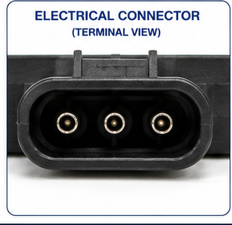 864856A1 MAP sensor electrical connector terminal view — 3 round contacts