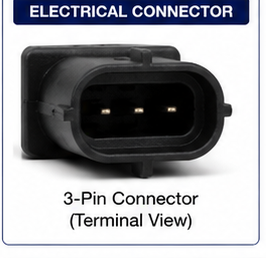 8M0087834 MAPT sensor 3-pin electrical connector terminal view