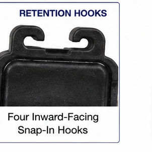 8M0186195 MAP sensor four inward-facing snap-in retention hooks